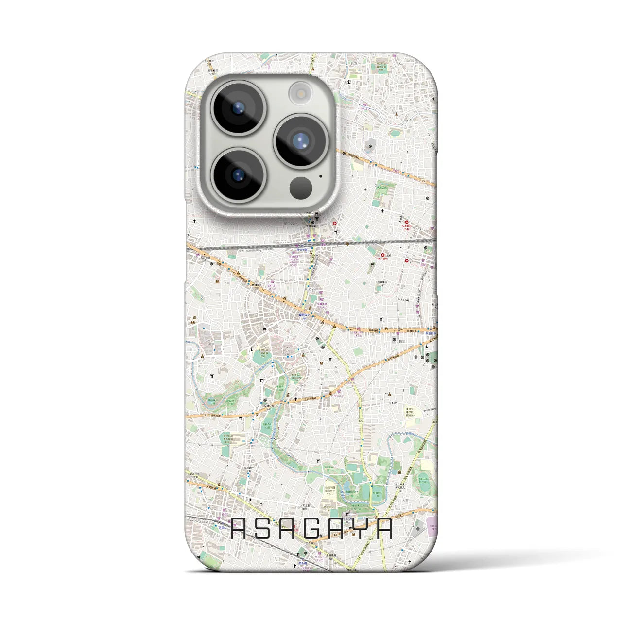 【阿佐ケ谷(東京都)】地図柄iPhoneケース(バックカバータイプ)