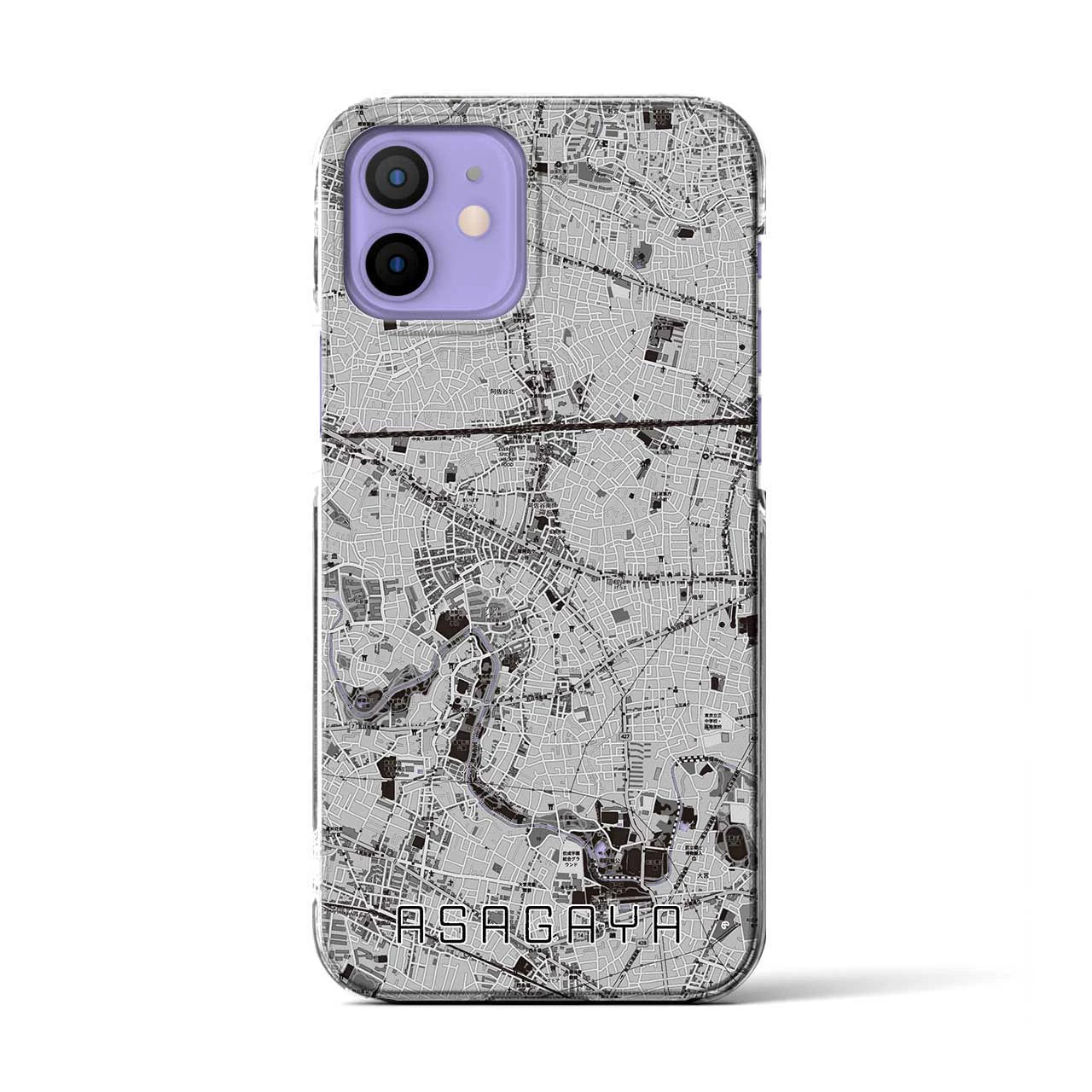【阿佐ケ谷(東京都)】地図柄iPhoneケース(クリアタイプ)
