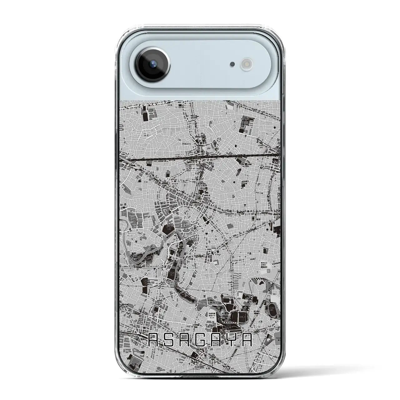【阿佐ケ谷(東京都)】地図柄iPhoneケース(クリアタイプ)