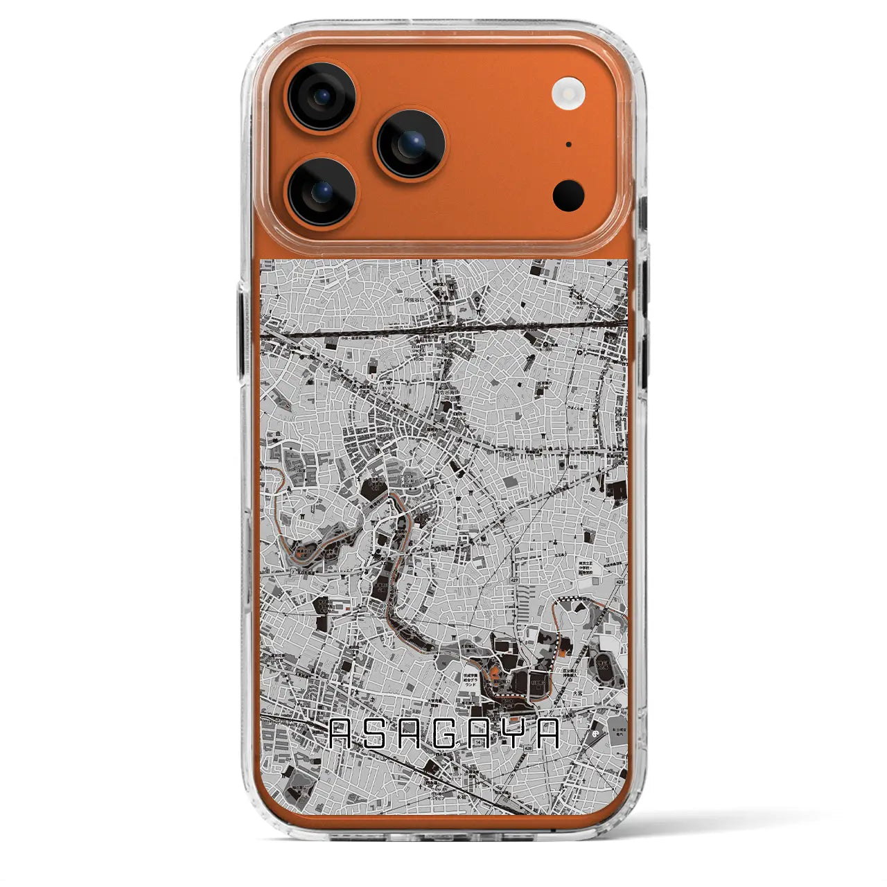 【阿佐ケ谷(東京都)】地図柄iPhoneケース(MagSafeタイプ)