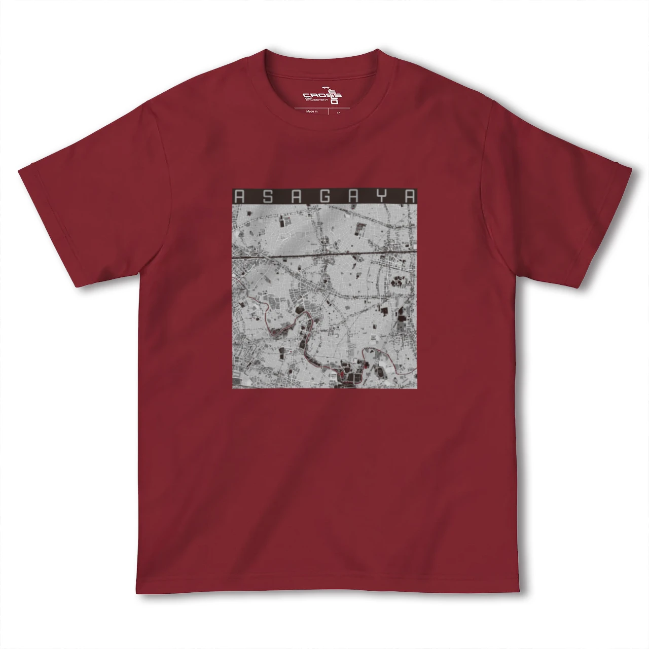 【阿佐ケ谷(東京都)】地図柄ヘビーウェイトTシャツ