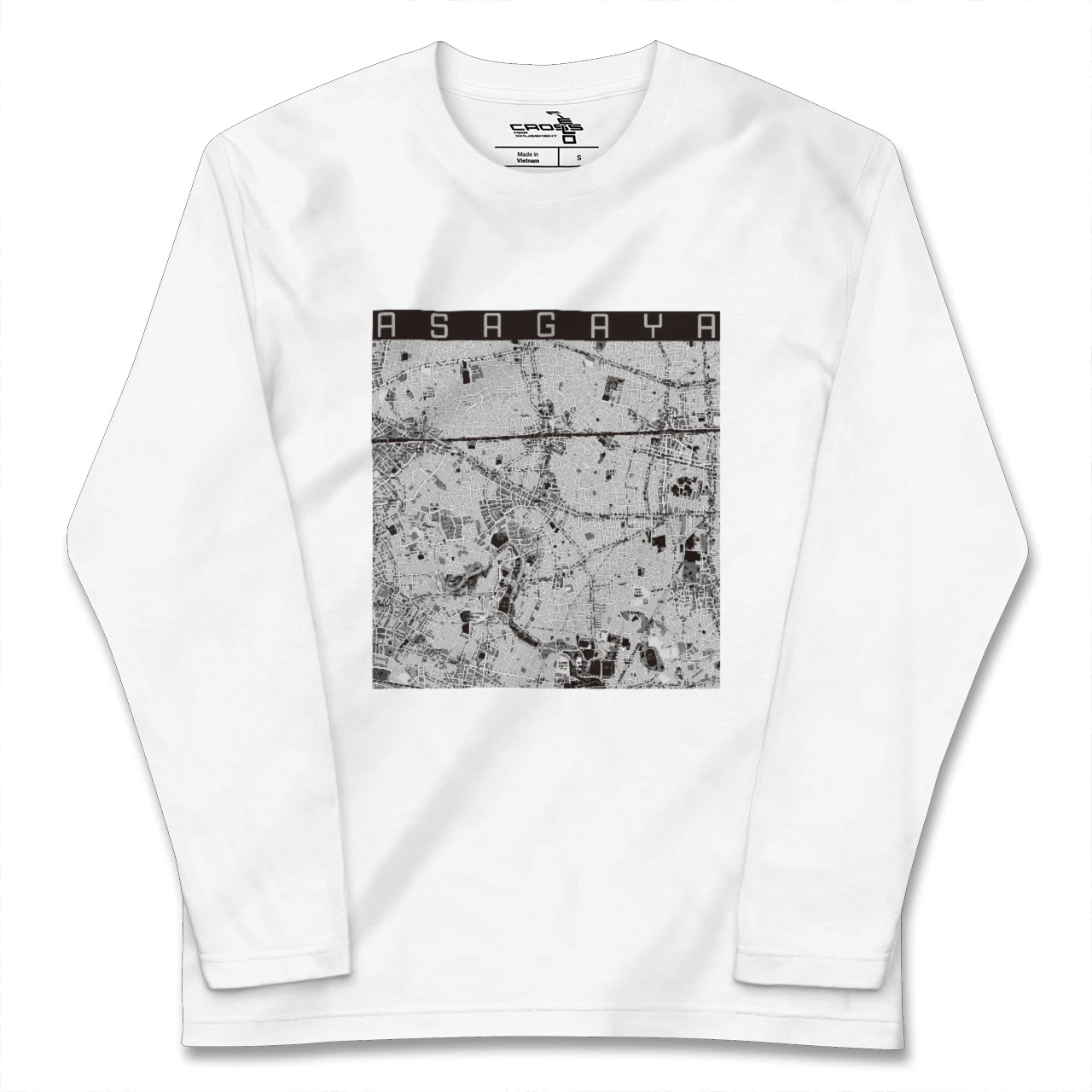 【阿佐ケ谷(東京都)】地図柄ロングスリーブTシャツ
