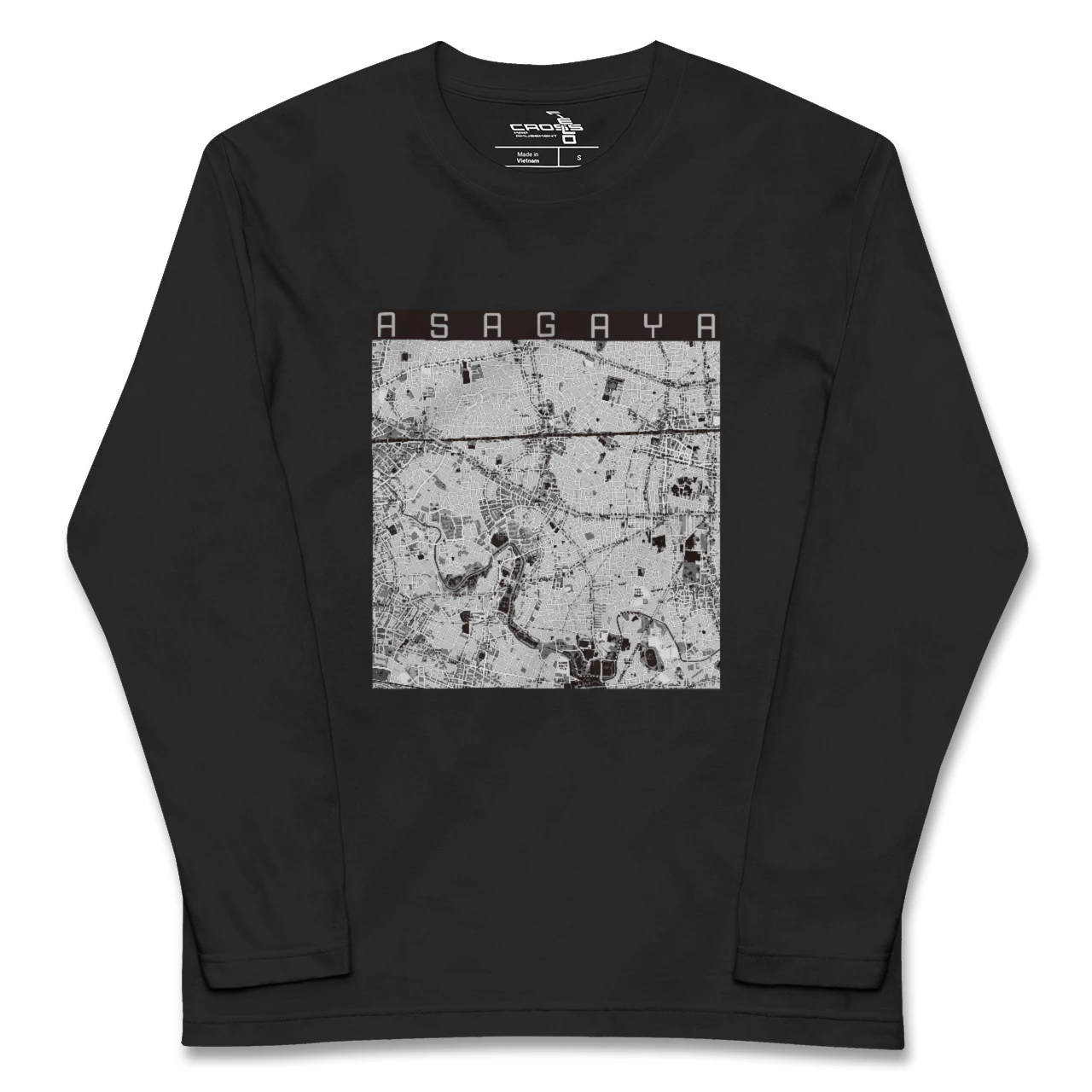 【阿佐ケ谷(東京都)】地図柄ロングスリーブTシャツ