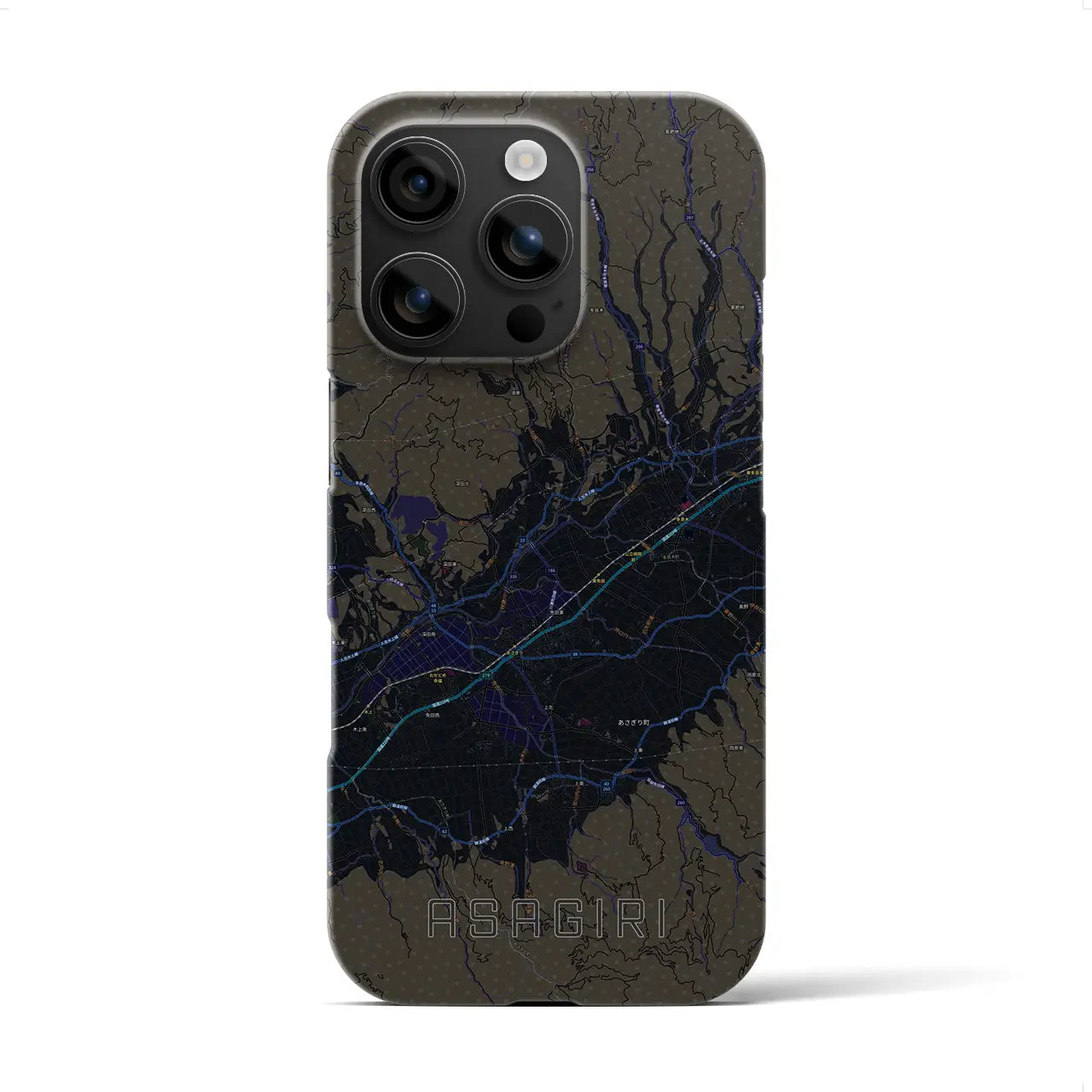 【あさぎり(熊本県)】地図柄iPhoneケース(バックカバータイプ)
