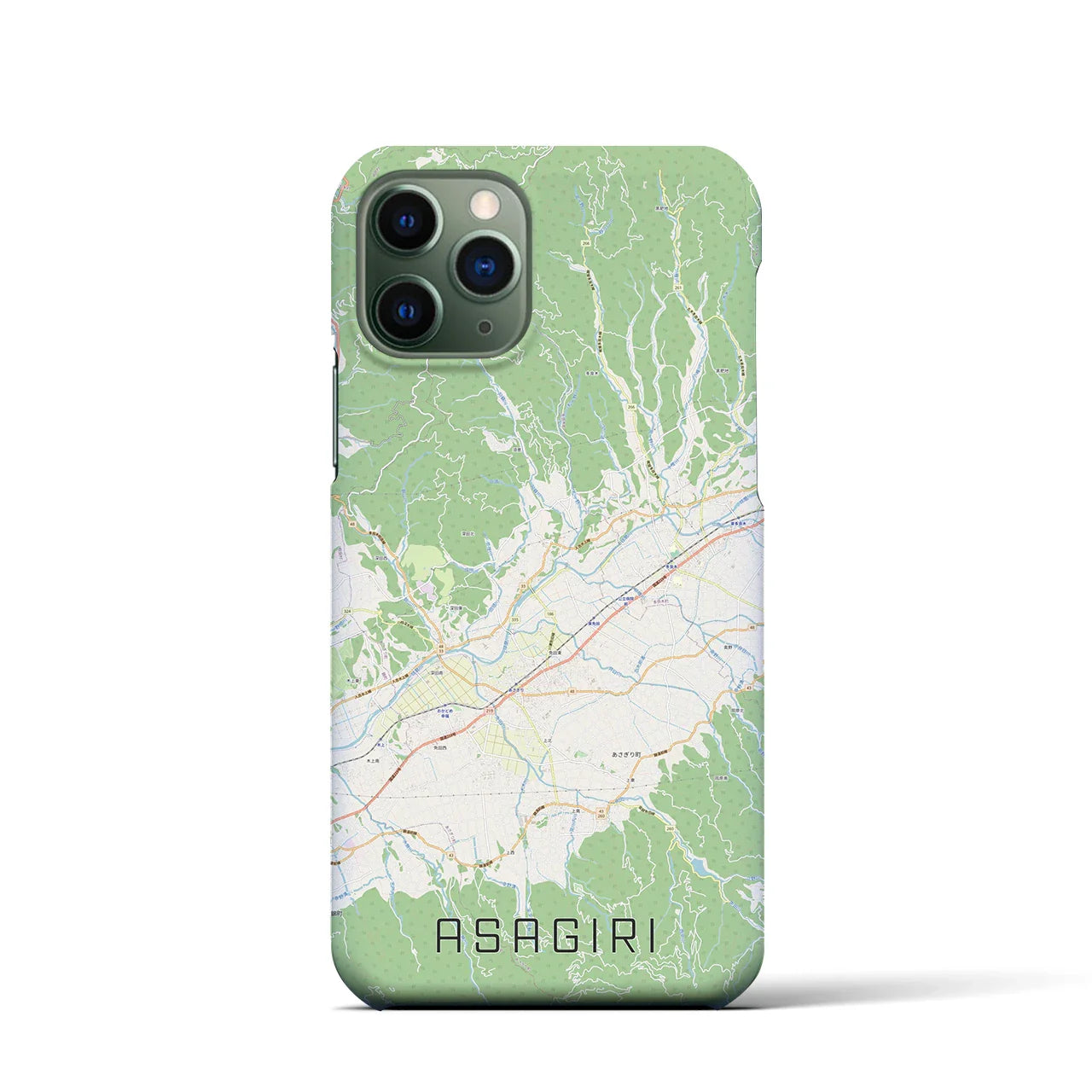 【あさぎり(熊本県)】地図柄iPhoneケース(バックカバータイプ)