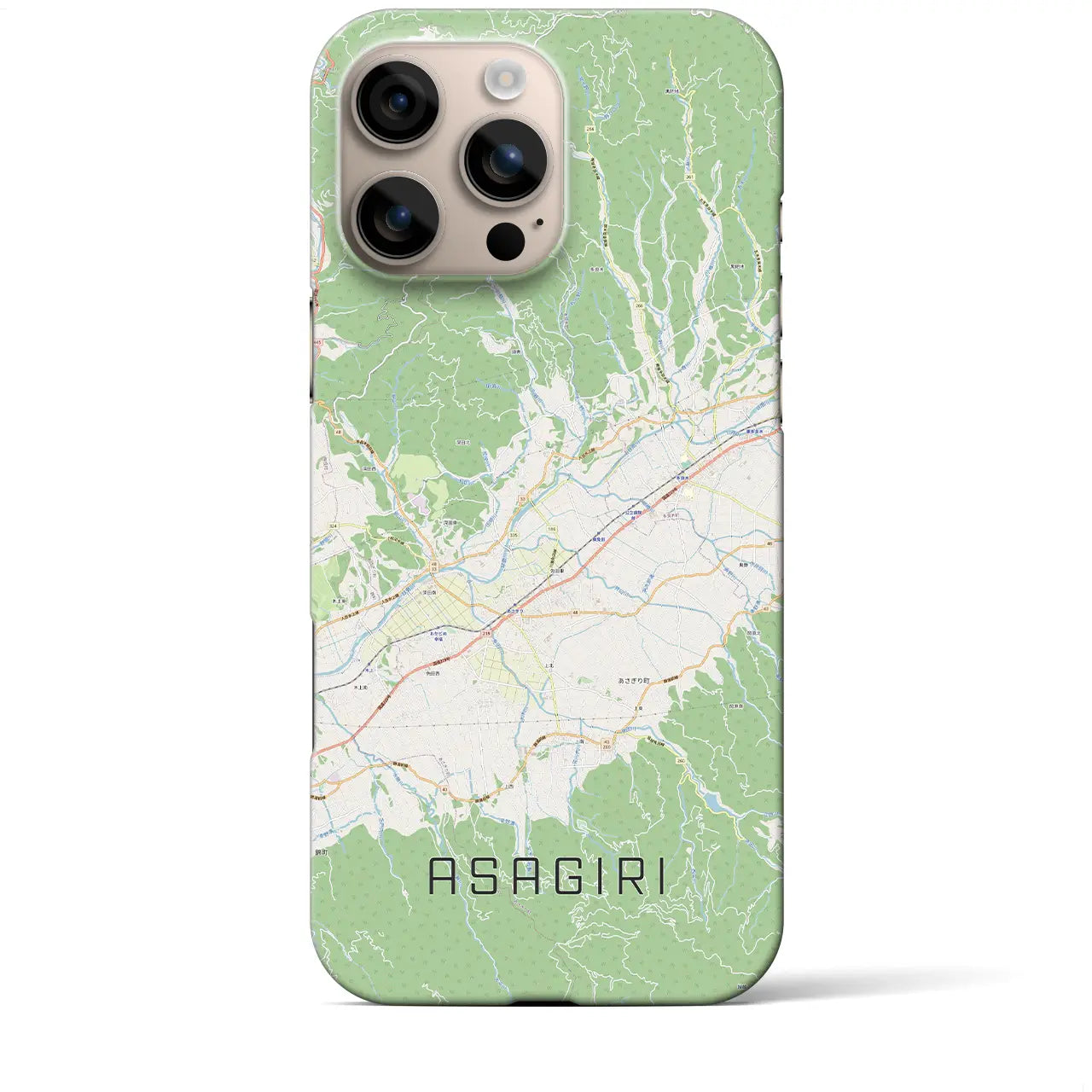 【あさぎり(熊本県)】地図柄iPhoneケース(バックカバータイプ)