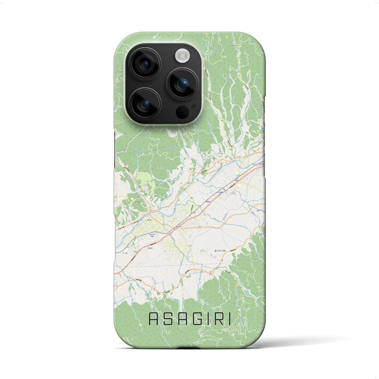 【あさぎり(熊本県)】地図柄iPhoneケース(バックカバータイプ)