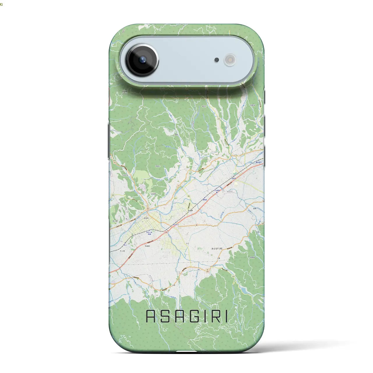 【あさぎり(熊本県)】地図柄iPhoneケース(バックカバータイプ)ナチュラル・iPhone 17 Pro Max 用