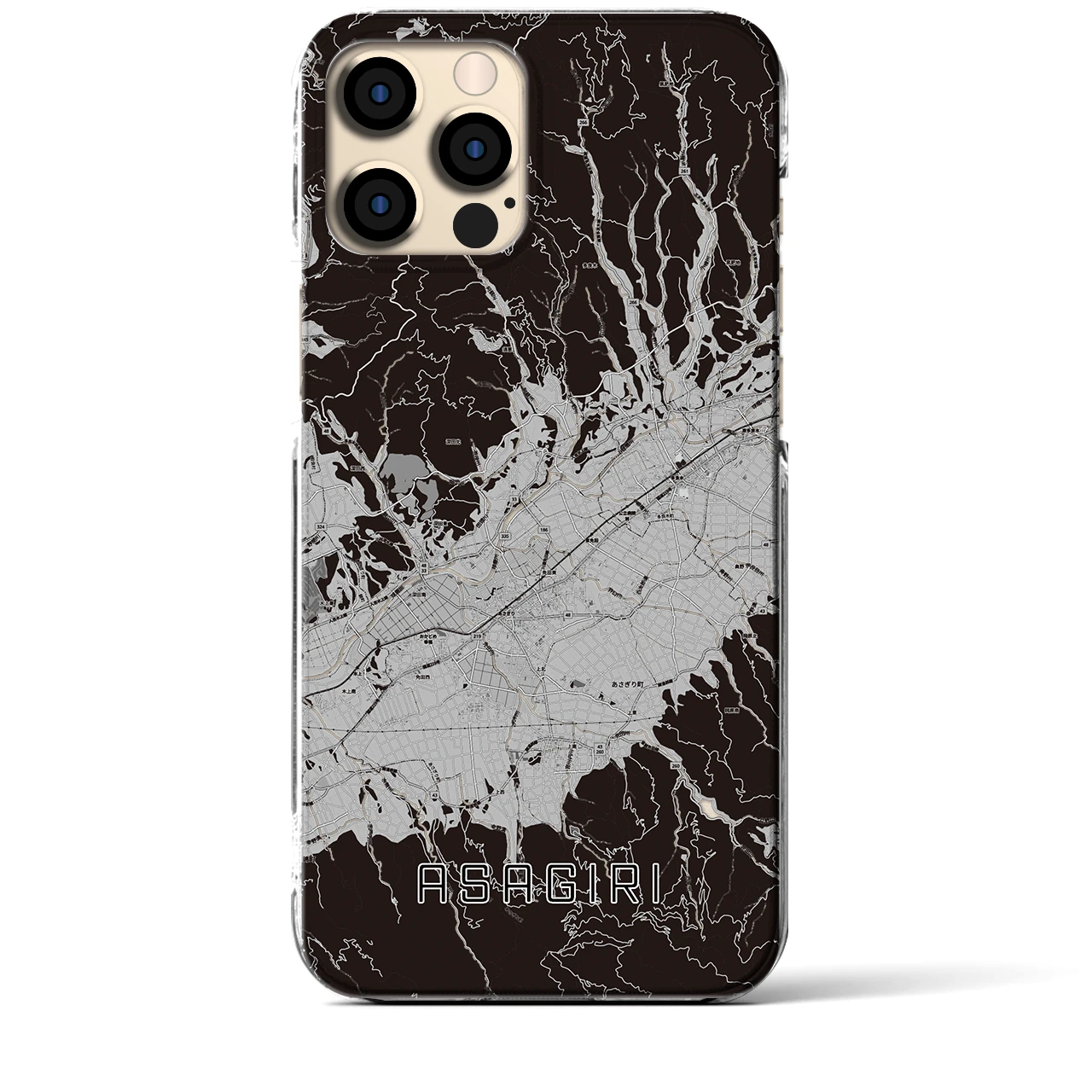 【あさぎり(熊本県)】地図柄iPhoneケース(クリアタイプ)