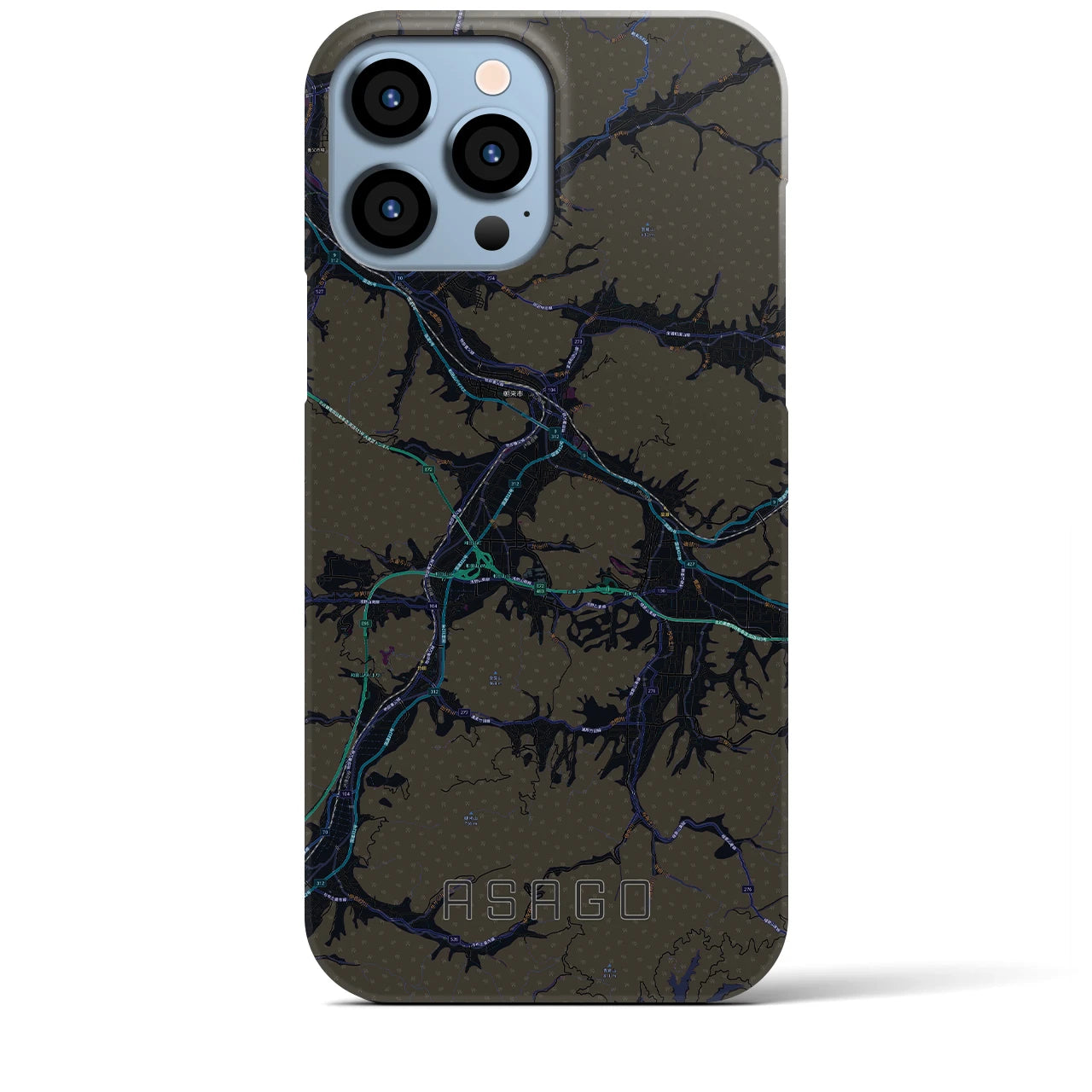 【朝来(兵庫県)】地図柄iPhoneケース(バックカバータイプ)