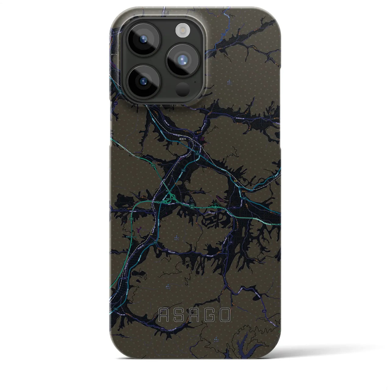 【朝来(兵庫県)】地図柄iPhoneケース(バックカバータイプ)