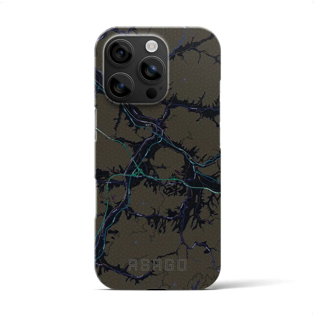 【朝来(兵庫県)】地図柄iPhoneケース(バックカバータイプ)