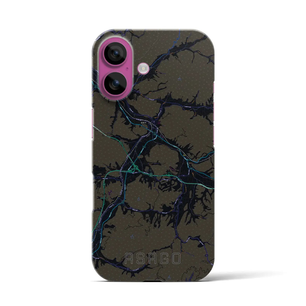 【朝来(兵庫県)】地図柄iPhoneケース(バックカバータイプ)