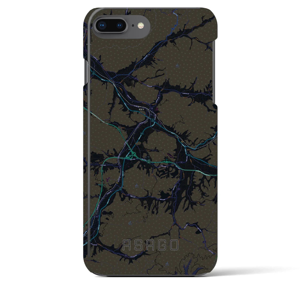 【朝来(兵庫県)】地図柄iPhoneケース(バックカバータイプ)