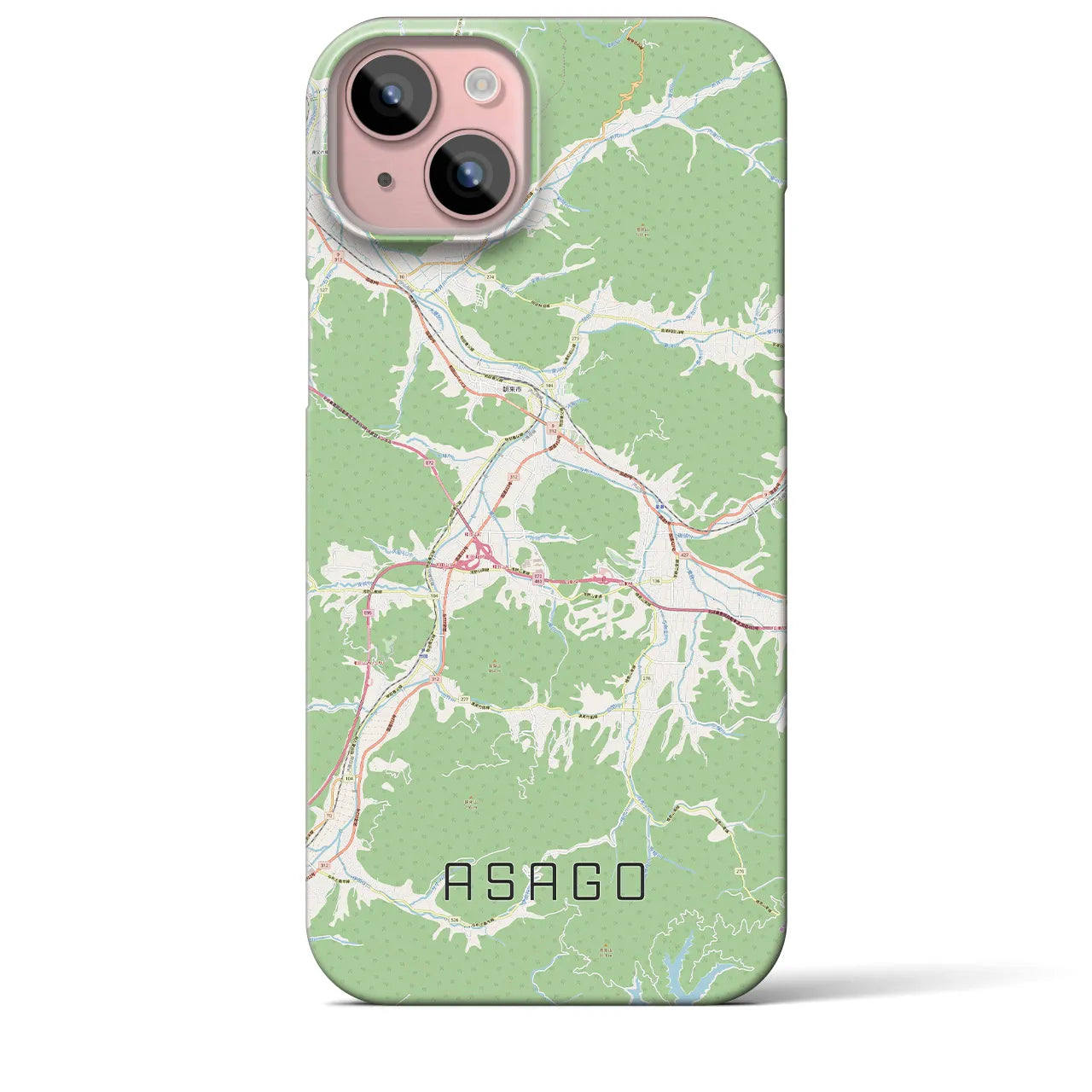 【朝来(兵庫県)】地図柄iPhoneケース(バックカバータイプ)