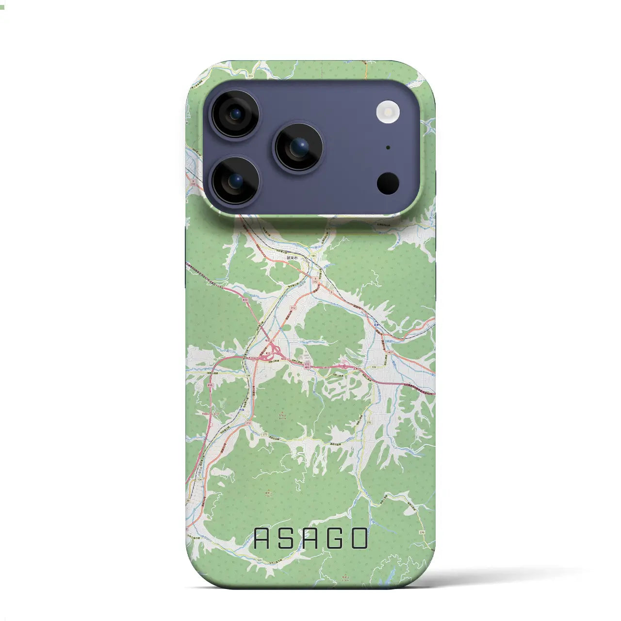 【朝来(兵庫県)】地図柄iPhoneケース(バックカバータイプ)ナチュラル・iPhone 17 Pro Max 用