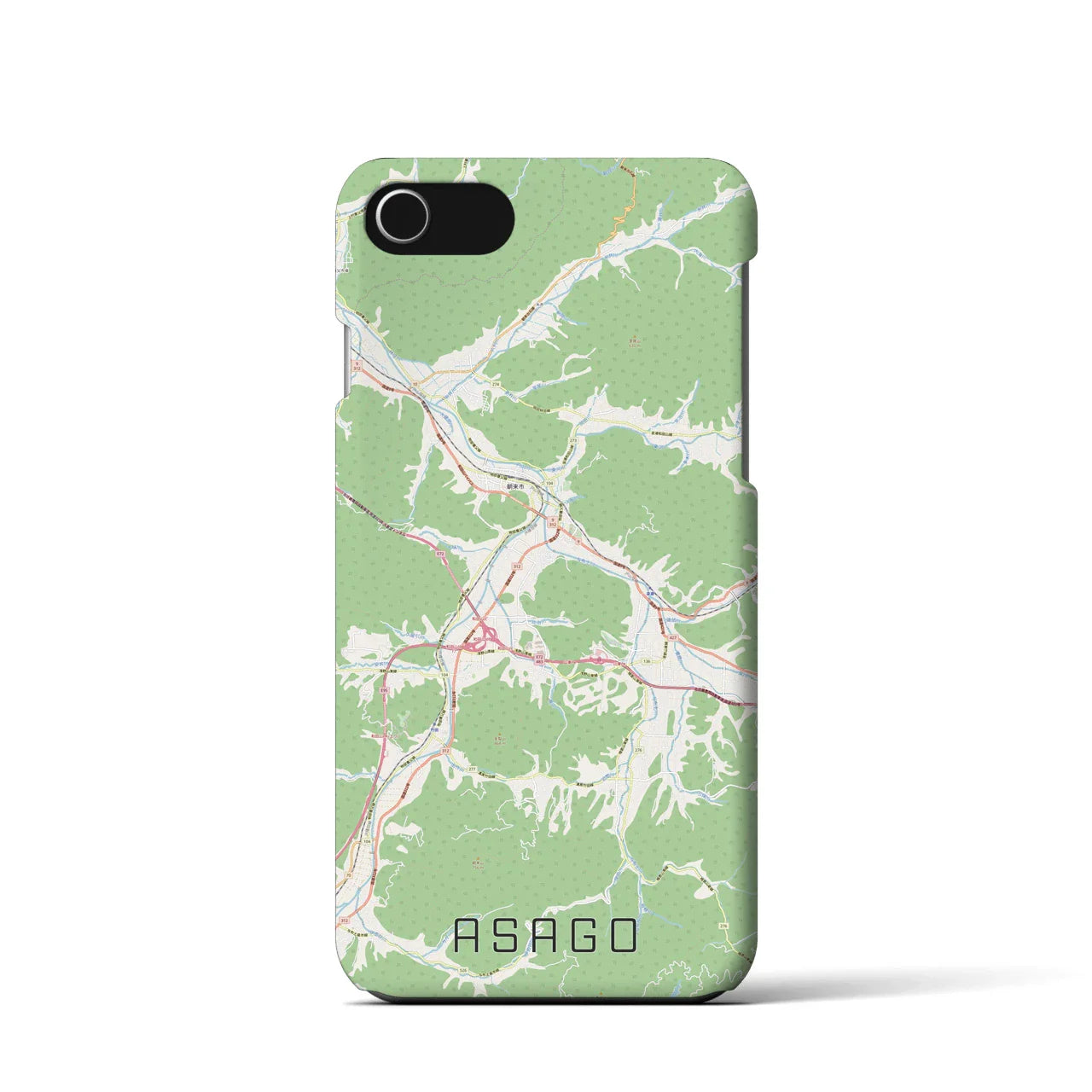 【朝来(兵庫県)】地図柄iPhoneケース(バックカバータイプ)