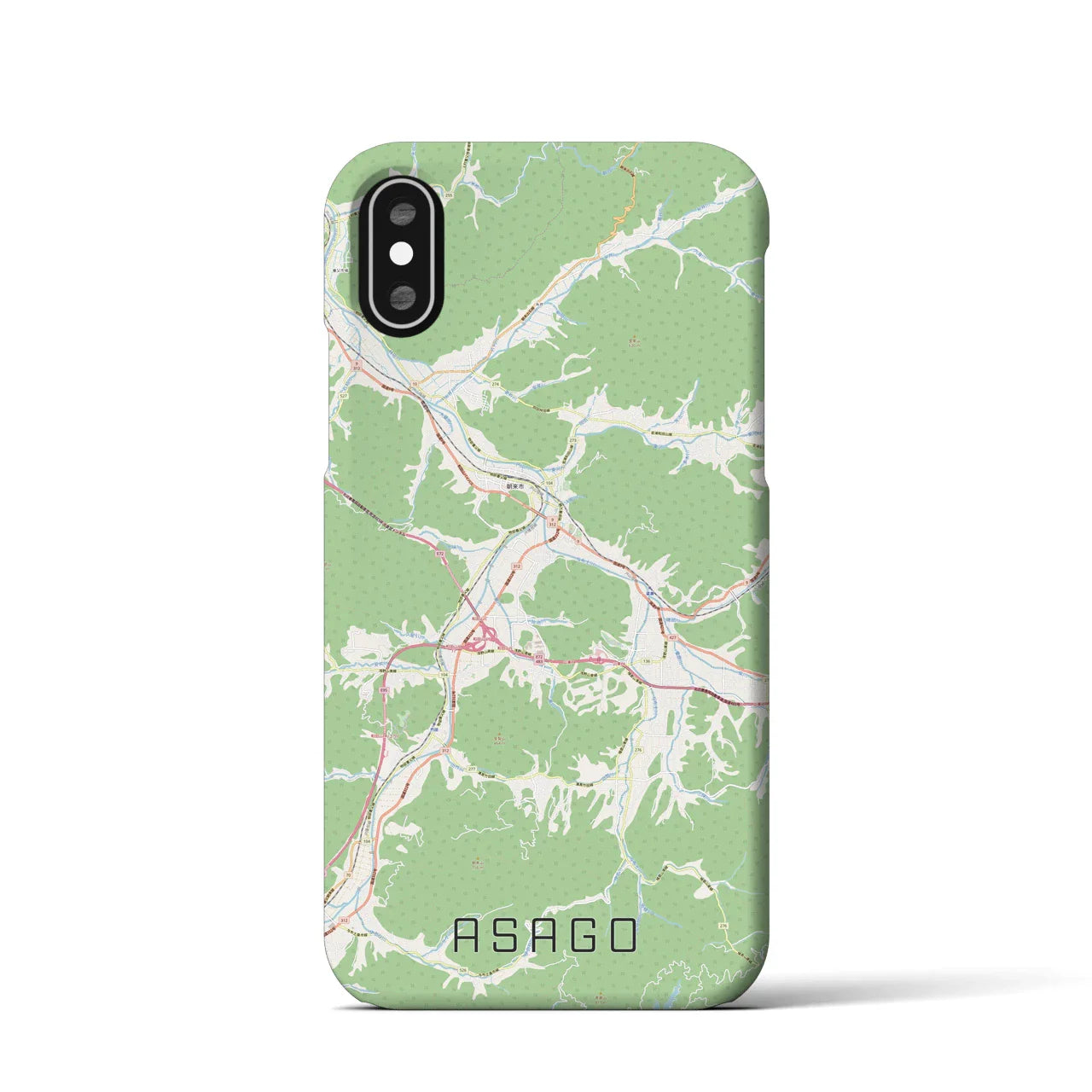 【朝来(兵庫県)】地図柄iPhoneケース(バックカバータイプ)