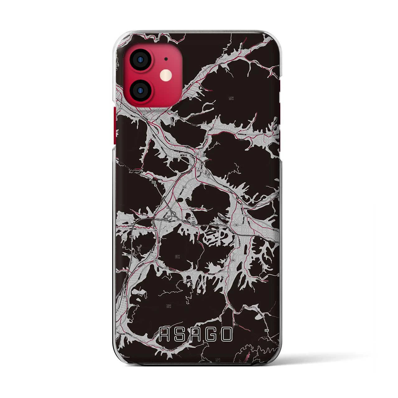 【朝来(兵庫県)】地図柄iPhoneケース(クリアタイプ)