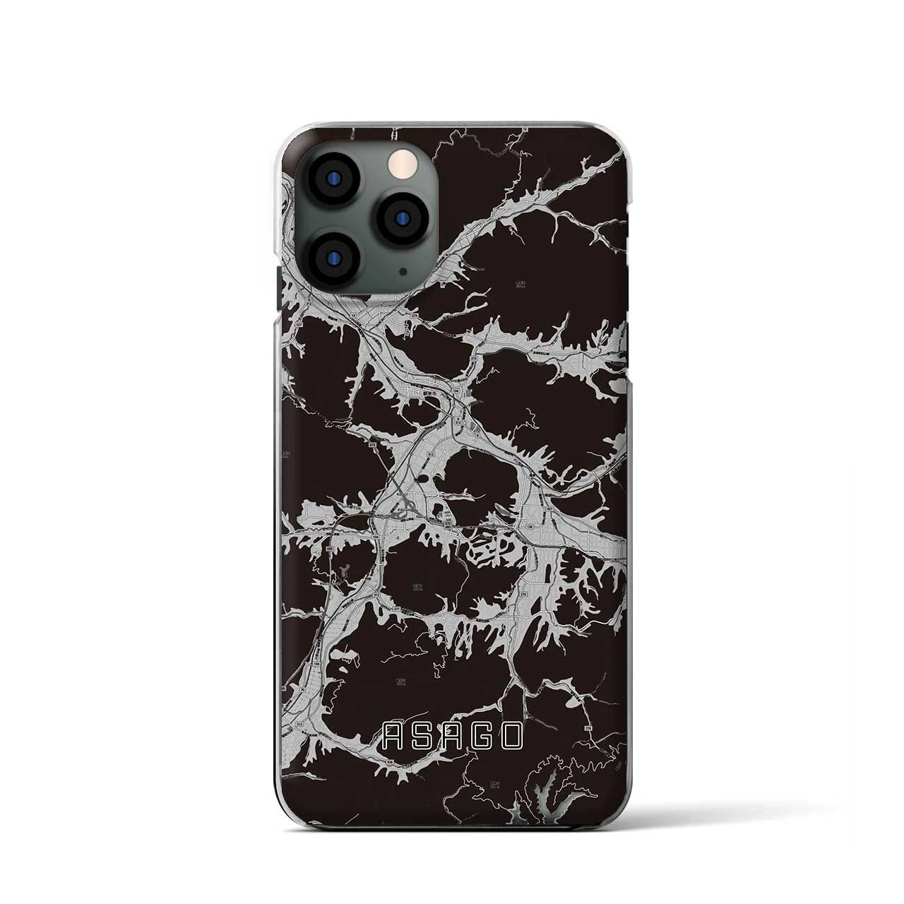 【朝来(兵庫県)】地図柄iPhoneケース(クリアタイプ)