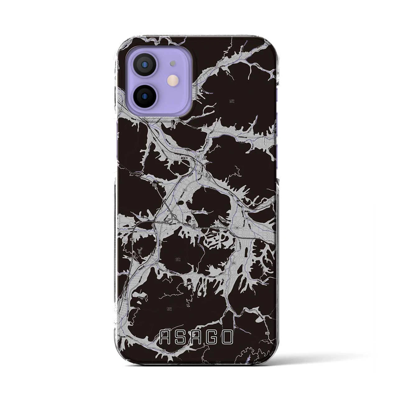 【朝来(兵庫県)】地図柄iPhoneケース(クリアタイプ)