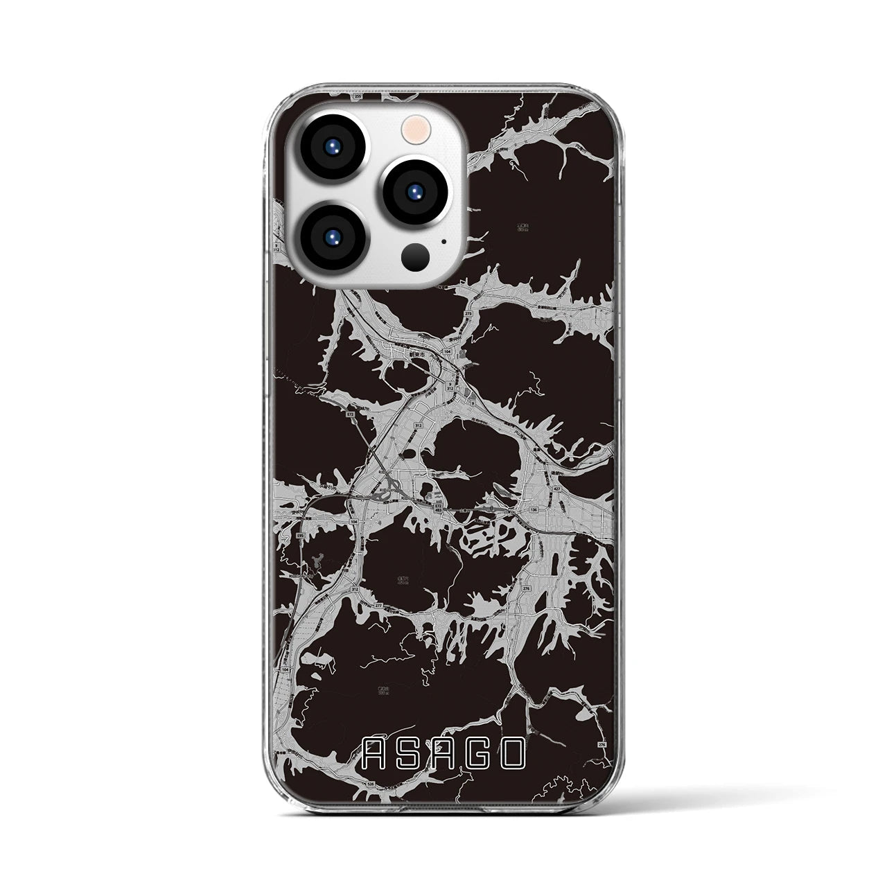 【朝来(兵庫県)】地図柄iPhoneケース(クリアタイプ)