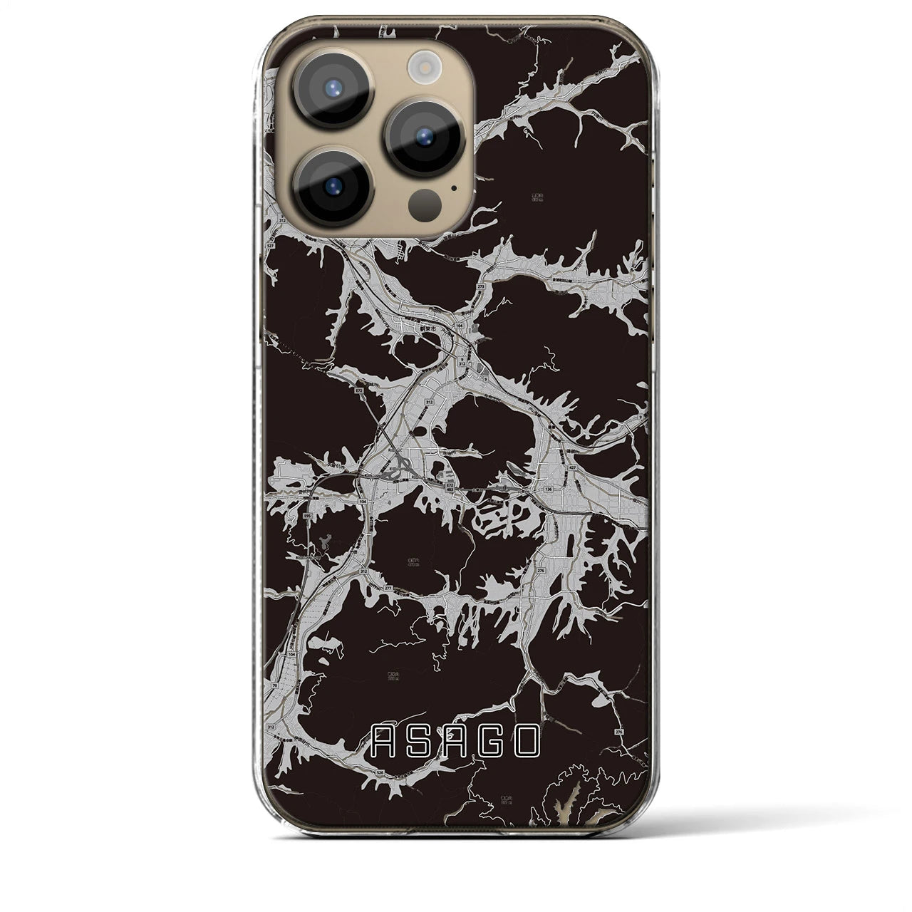 【朝来(兵庫県)】地図柄iPhoneケース(クリアタイプ)