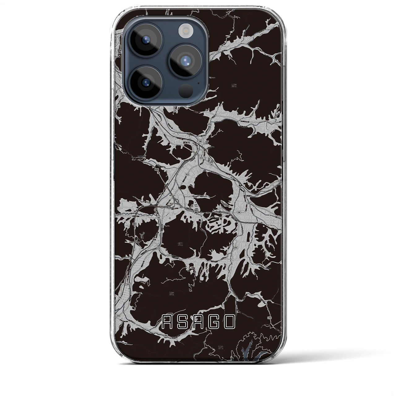 【朝来(兵庫県)】地図柄iPhoneケース(クリアタイプ)