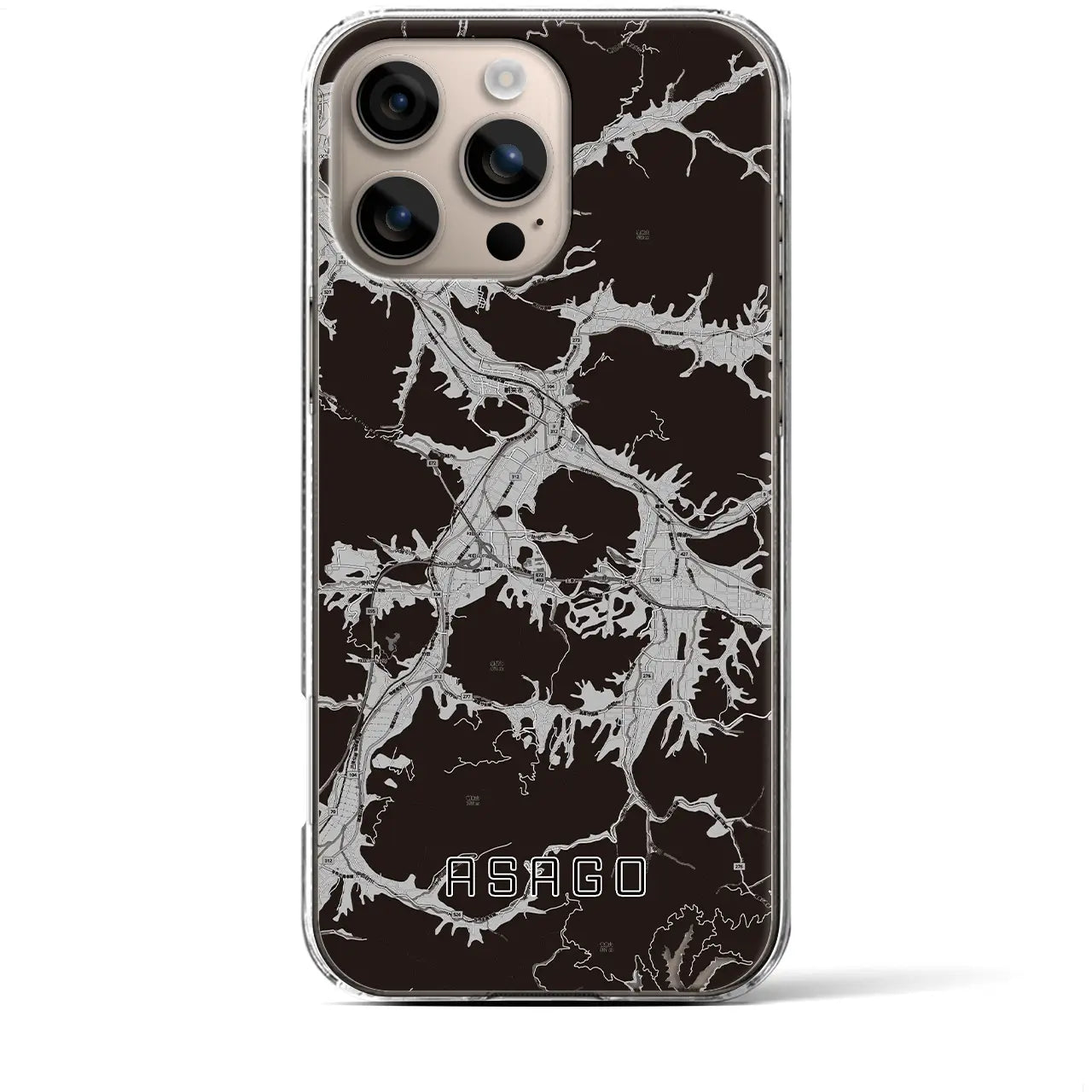 【朝来(兵庫県)】地図柄iPhoneケース(クリアタイプ)