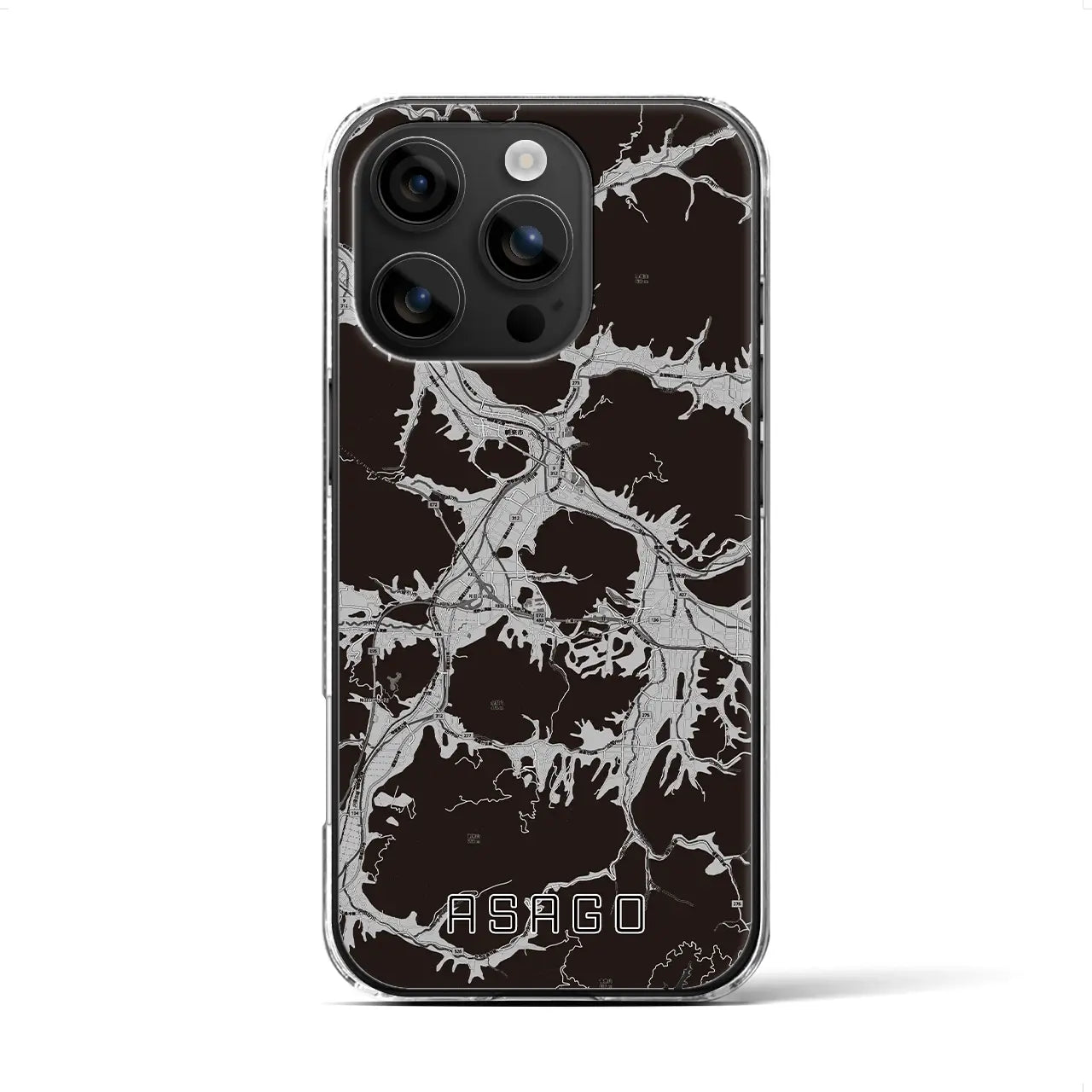 【朝来(兵庫県)】地図柄iPhoneケース(クリアタイプ)