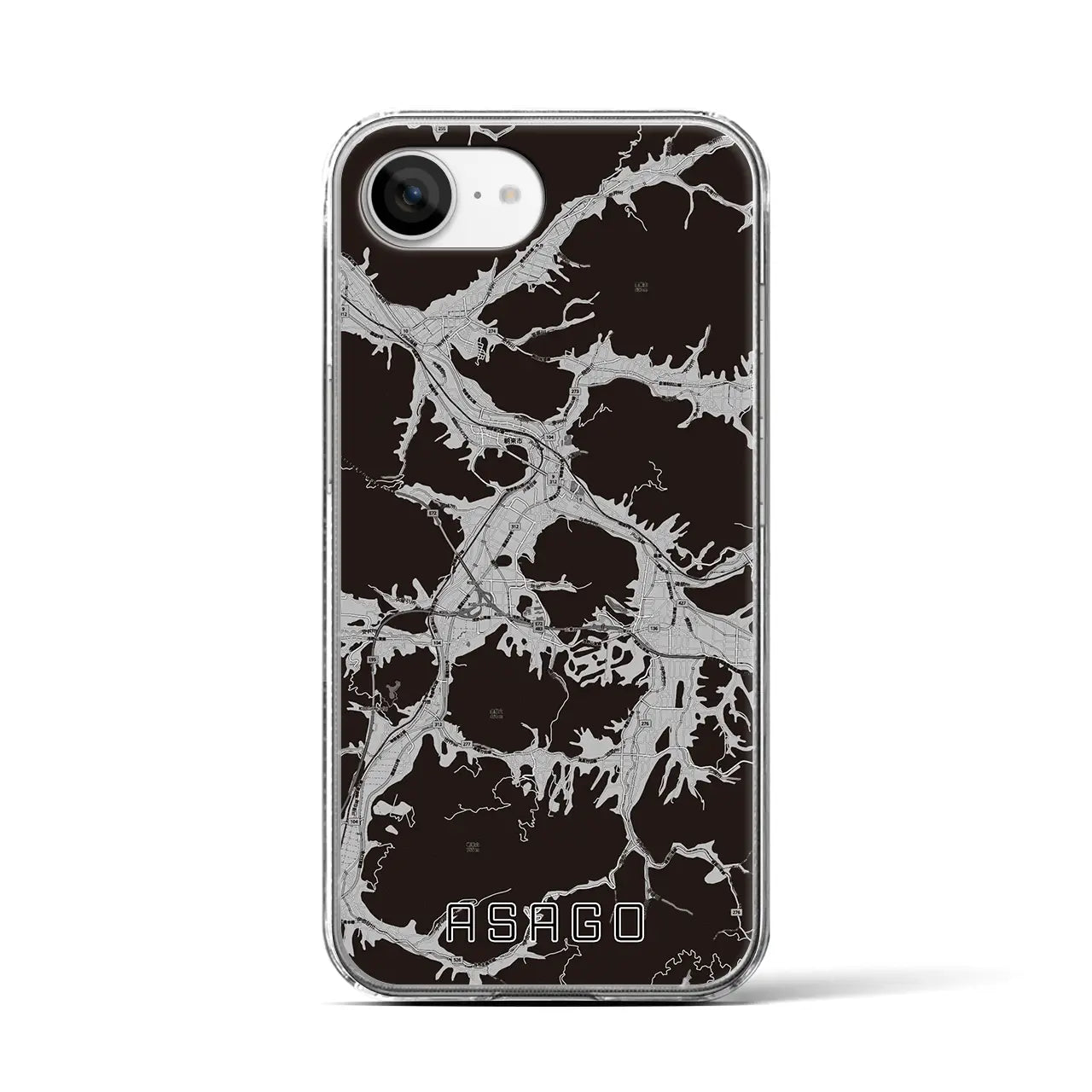 【朝来(兵庫県)】地図柄iPhoneケース(クリアタイプ)