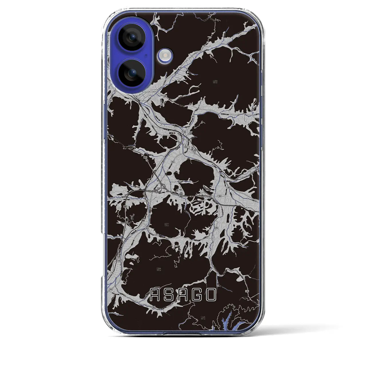 【朝来(兵庫県)】地図柄iPhoneケース(クリアタイプ)