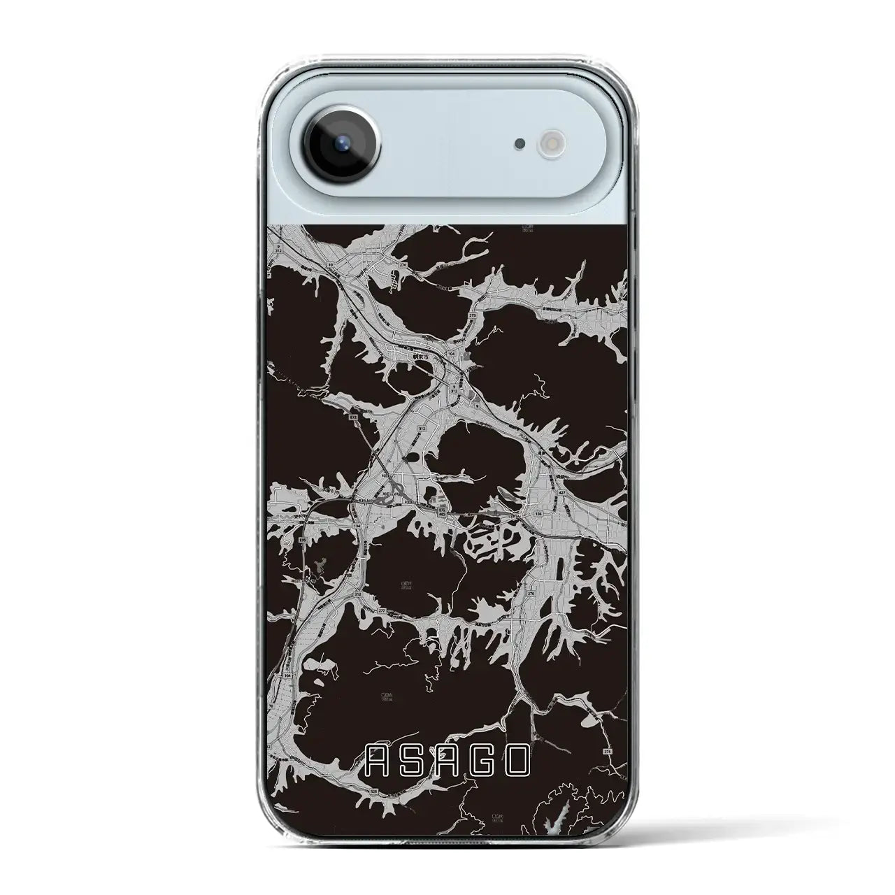 【朝来(兵庫県)】地図柄iPhoneケース(クリアタイプ)