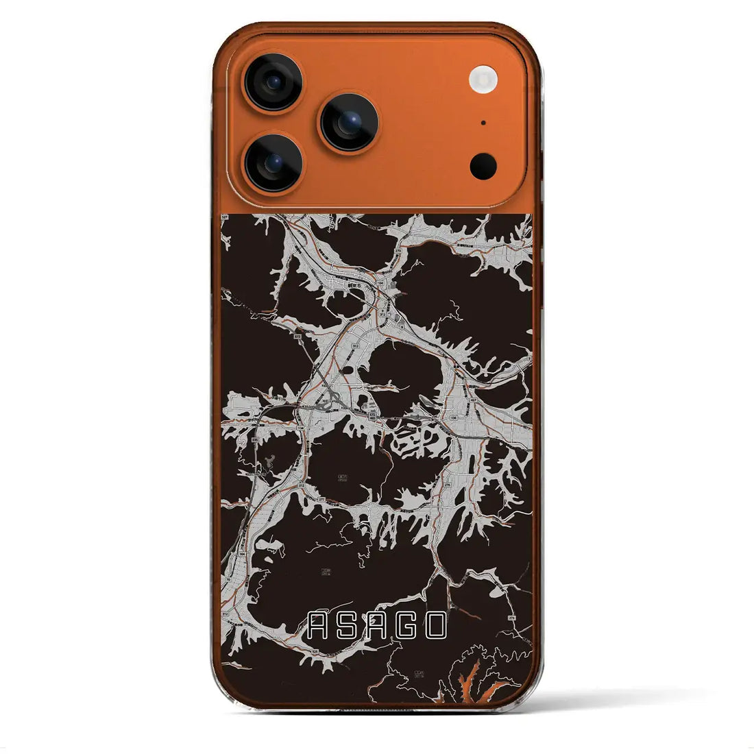 【朝来(兵庫県)】地図柄iPhoneケース(クリアタイプ)