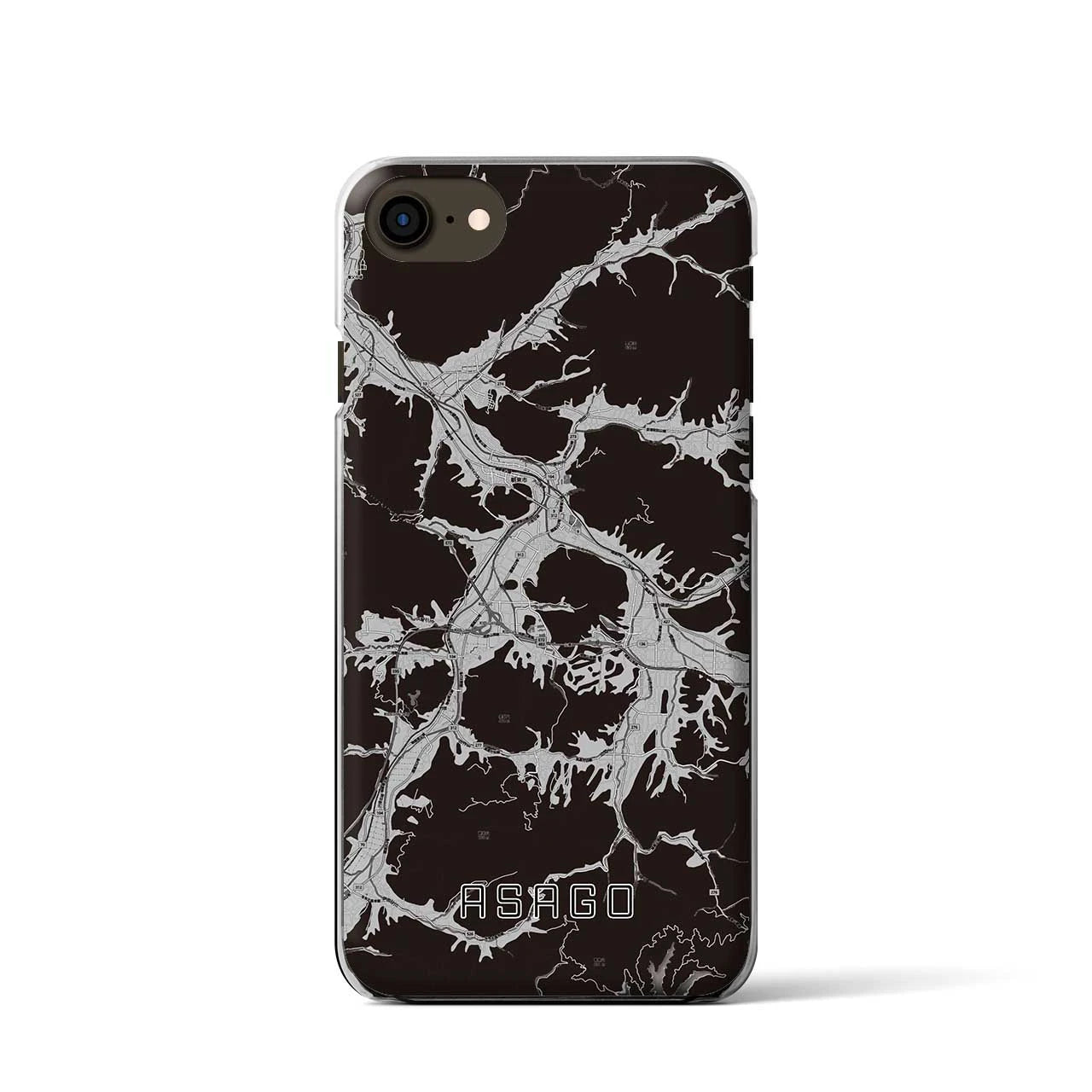 【朝来(兵庫県)】地図柄iPhoneケース(クリアタイプ)