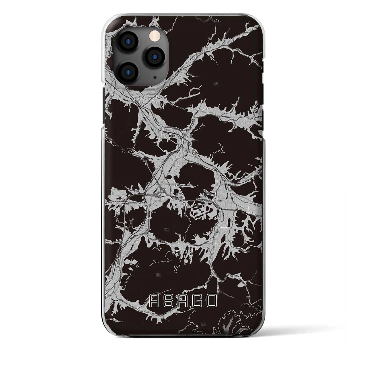 【朝来(兵庫県)】地図柄iPhoneケース(クリアタイプ)