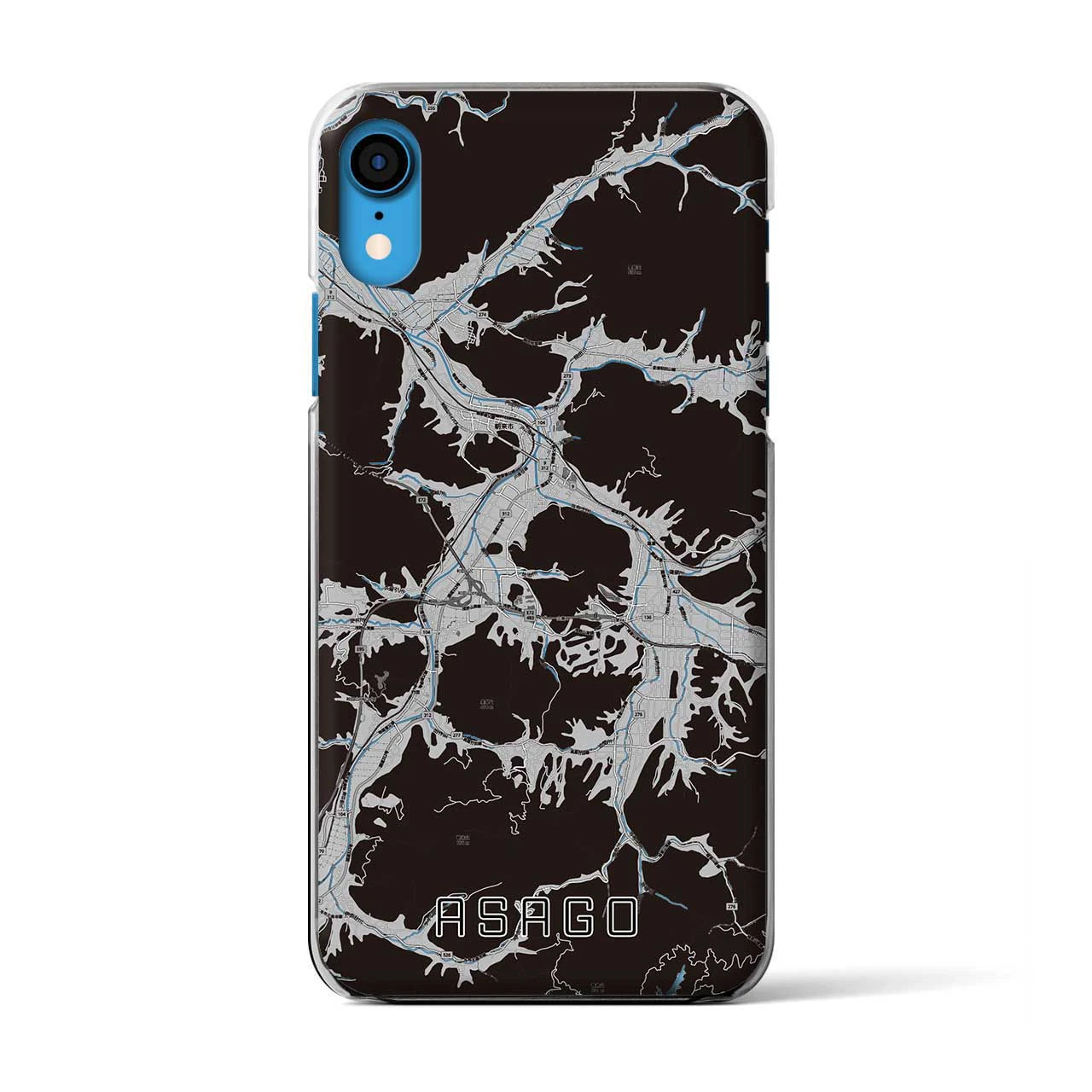 【朝来(兵庫県)】地図柄iPhoneケース(クリアタイプ)