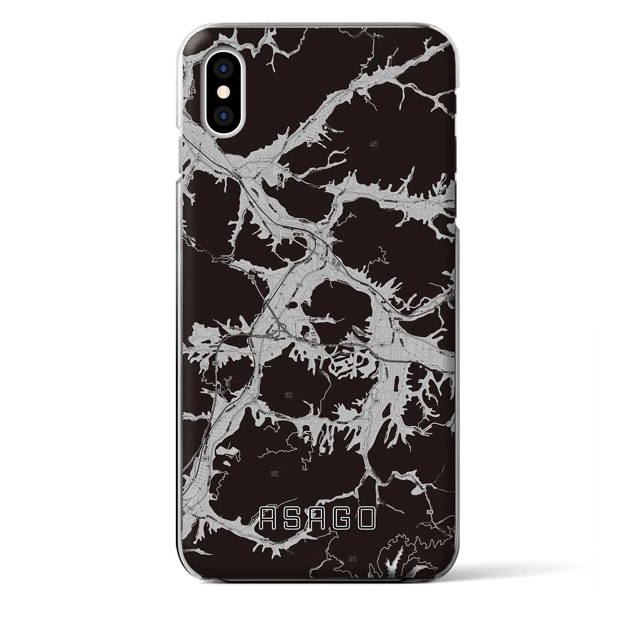 【朝来(兵庫県)】地図柄iPhoneケース(クリアタイプ)