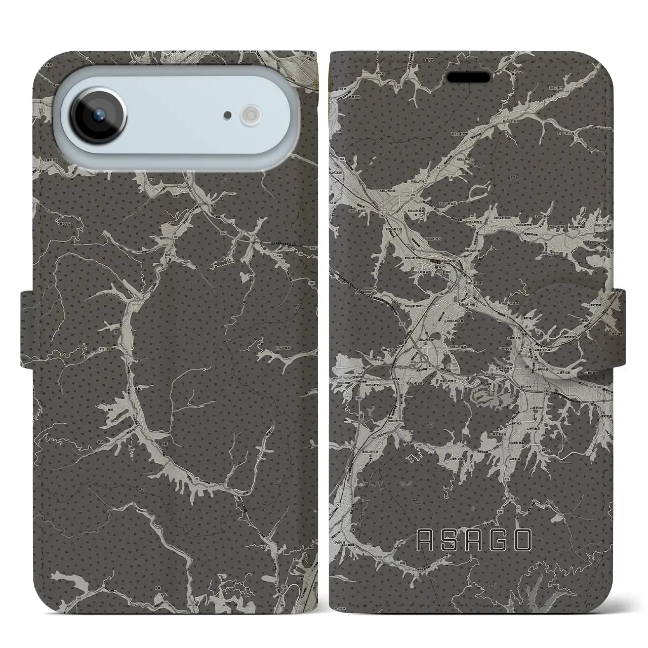 【朝来(兵庫県)】地図柄iPhoneケース(手帳タイプ)