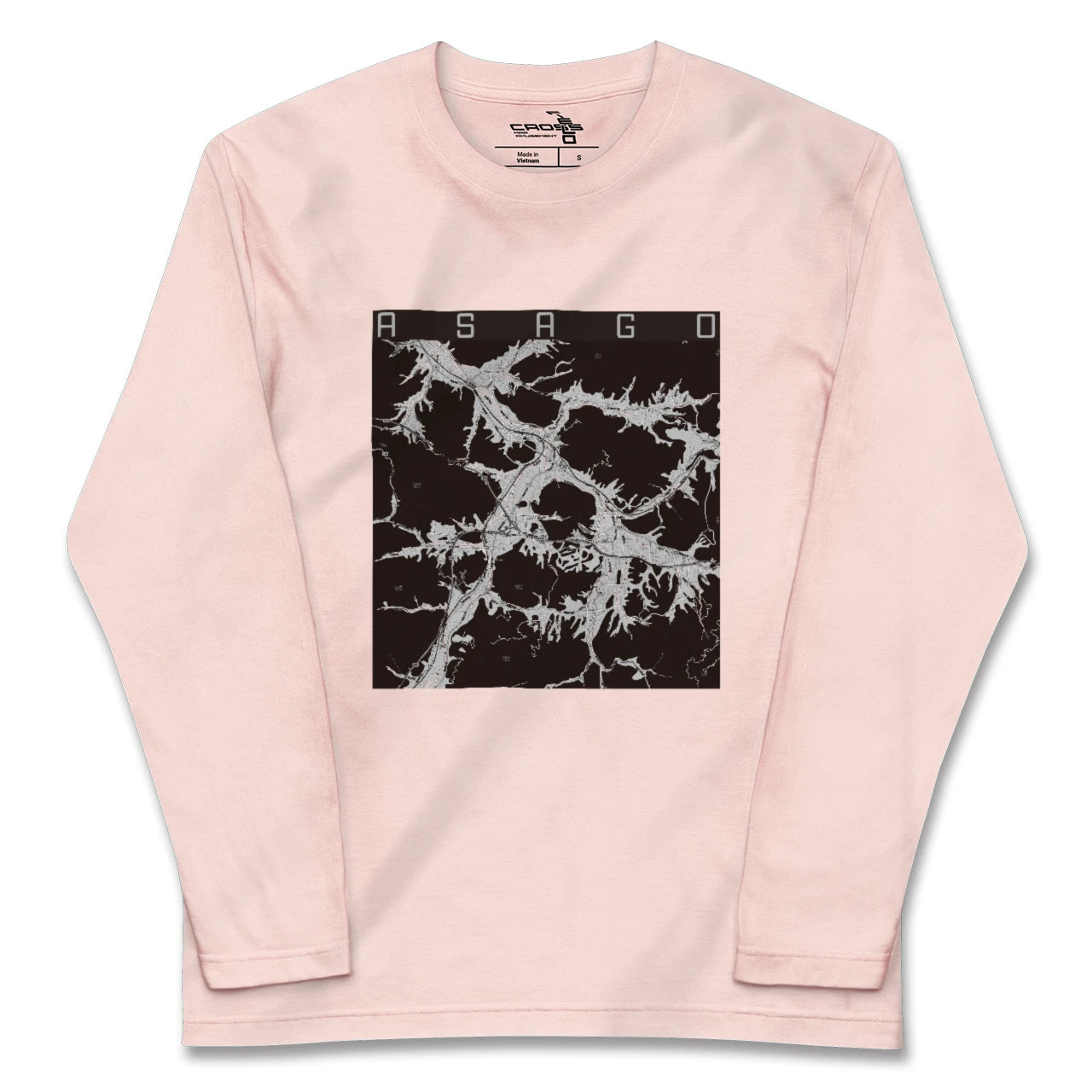 【朝来(兵庫県)】地図柄ロングスリーブTシャツ