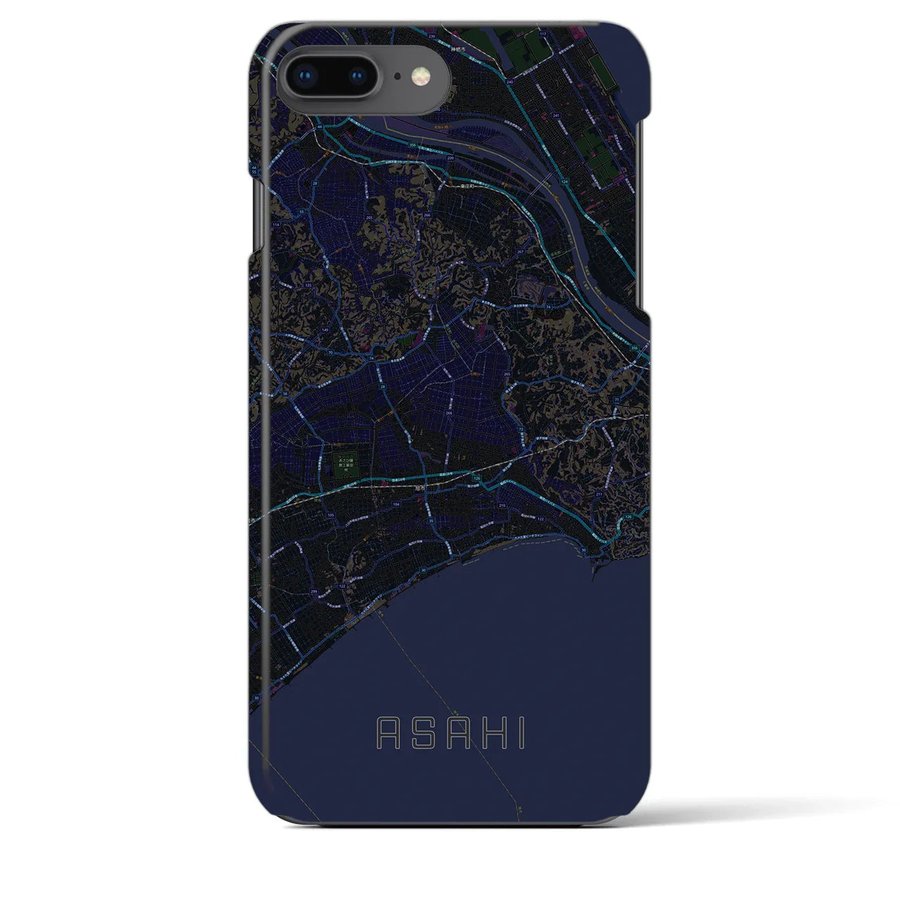 【旭(千葉県)】地図柄iPhoneケース(バックカバータイプ)