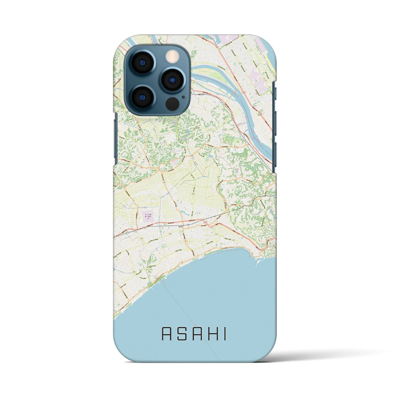 【旭(千葉県)】地図柄iPhoneケース(バックカバータイプ)