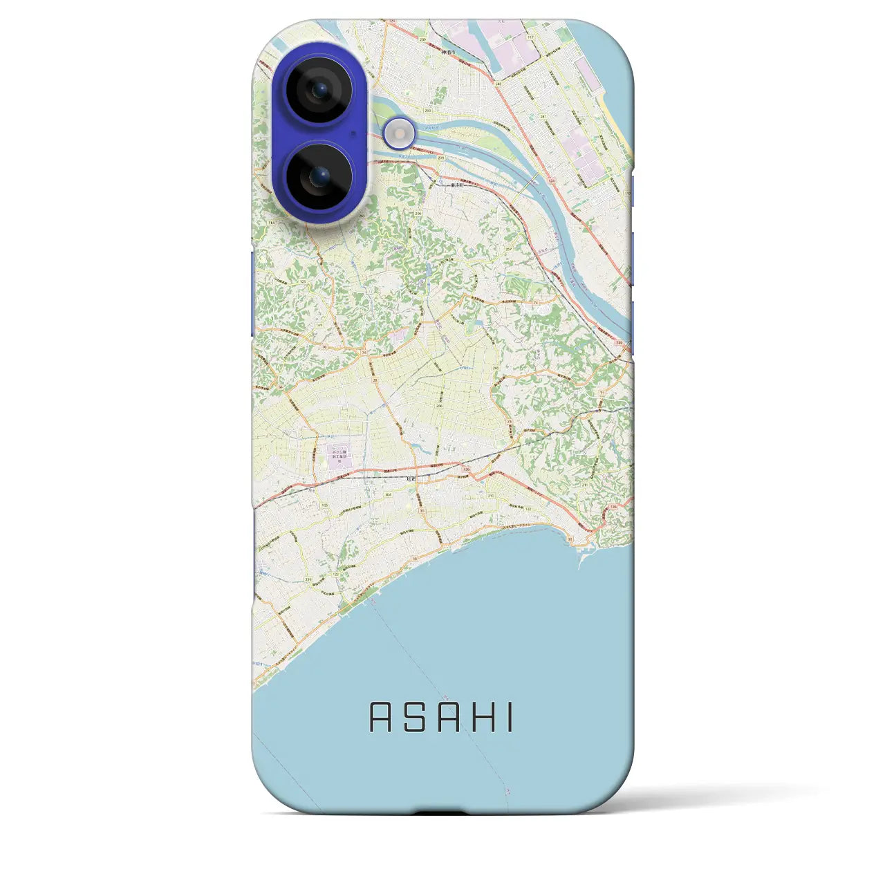 【旭(千葉県)】地図柄iPhoneケース(バックカバータイプ)