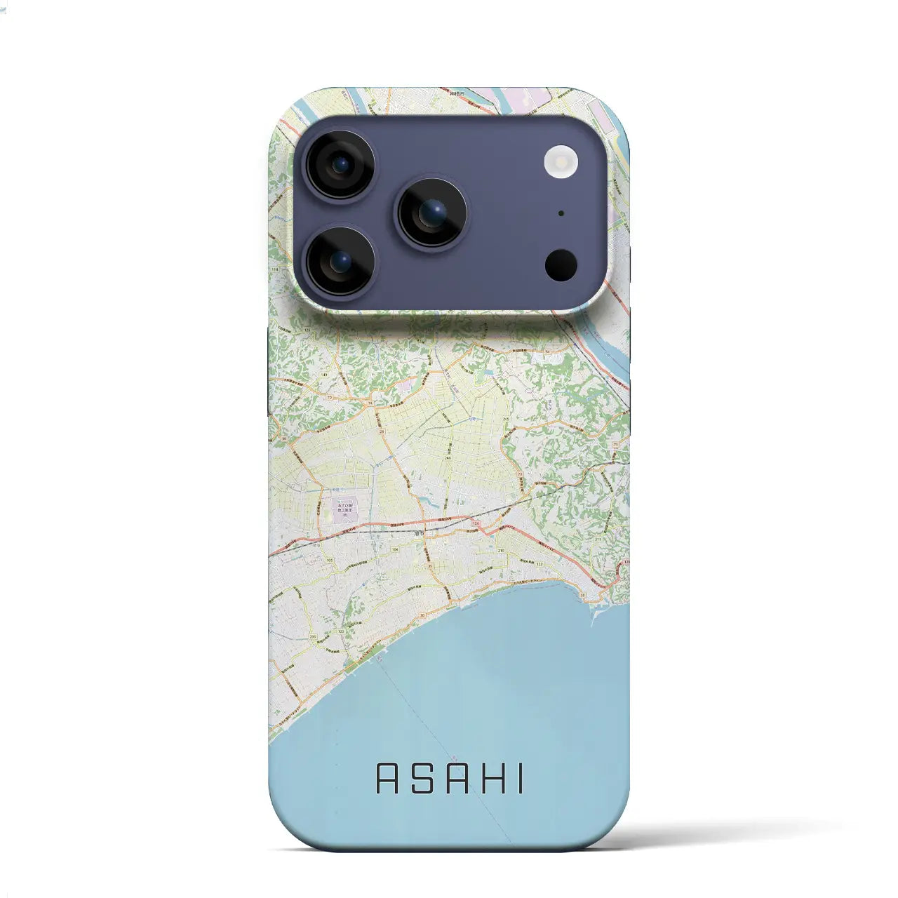【旭(千葉県)】地図柄iPhoneケース(バックカバータイプ)ナチュラル・iPhone 17 Pro Max 用