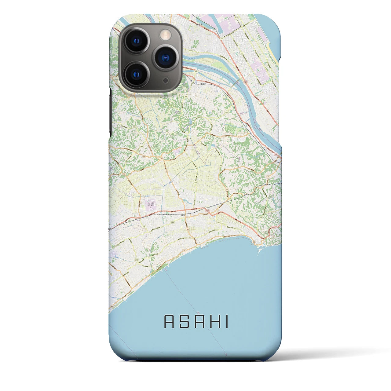 【旭(千葉県)】地図柄iPhoneケース(バックカバータイプ)