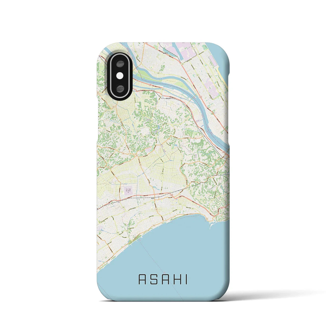 【旭(千葉県)】地図柄iPhoneケース(バックカバータイプ)