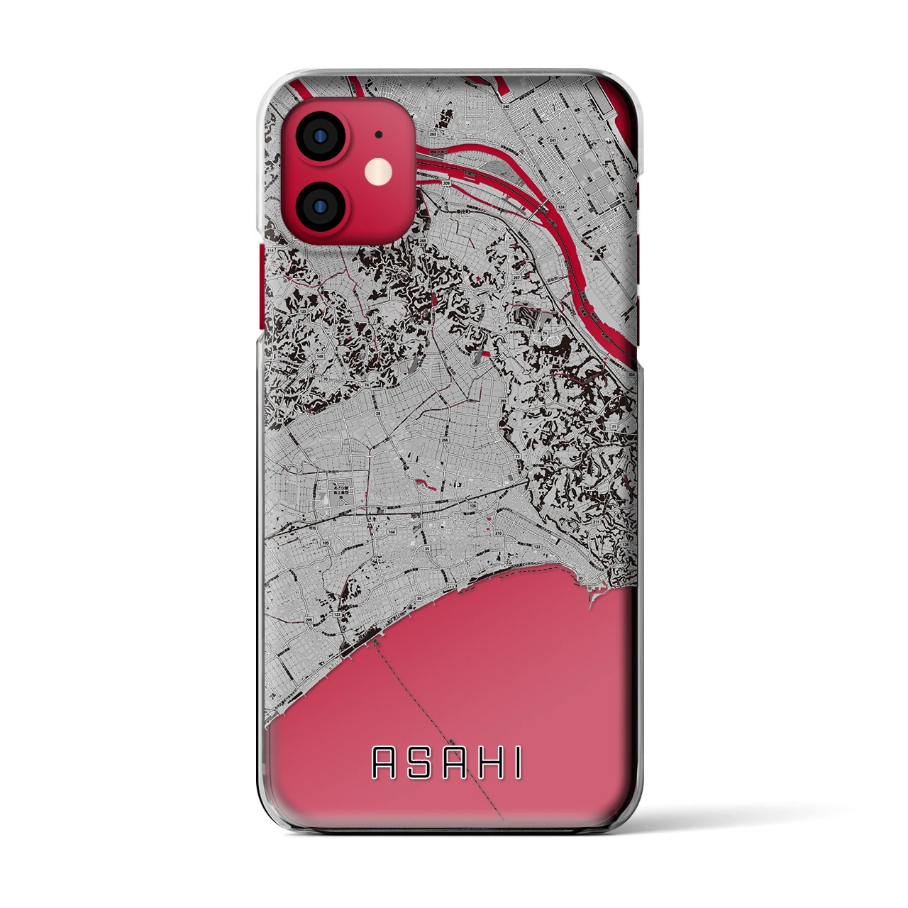 【旭(千葉県)】地図柄iPhoneケース(クリアタイプ)