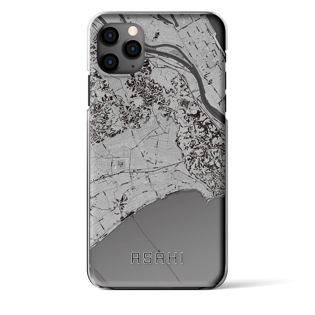 【旭(千葉県)】地図柄iPhoneケース(クリアタイプ)