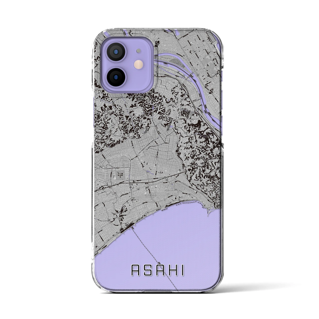 【旭(千葉県)】地図柄iPhoneケース(クリアタイプ)