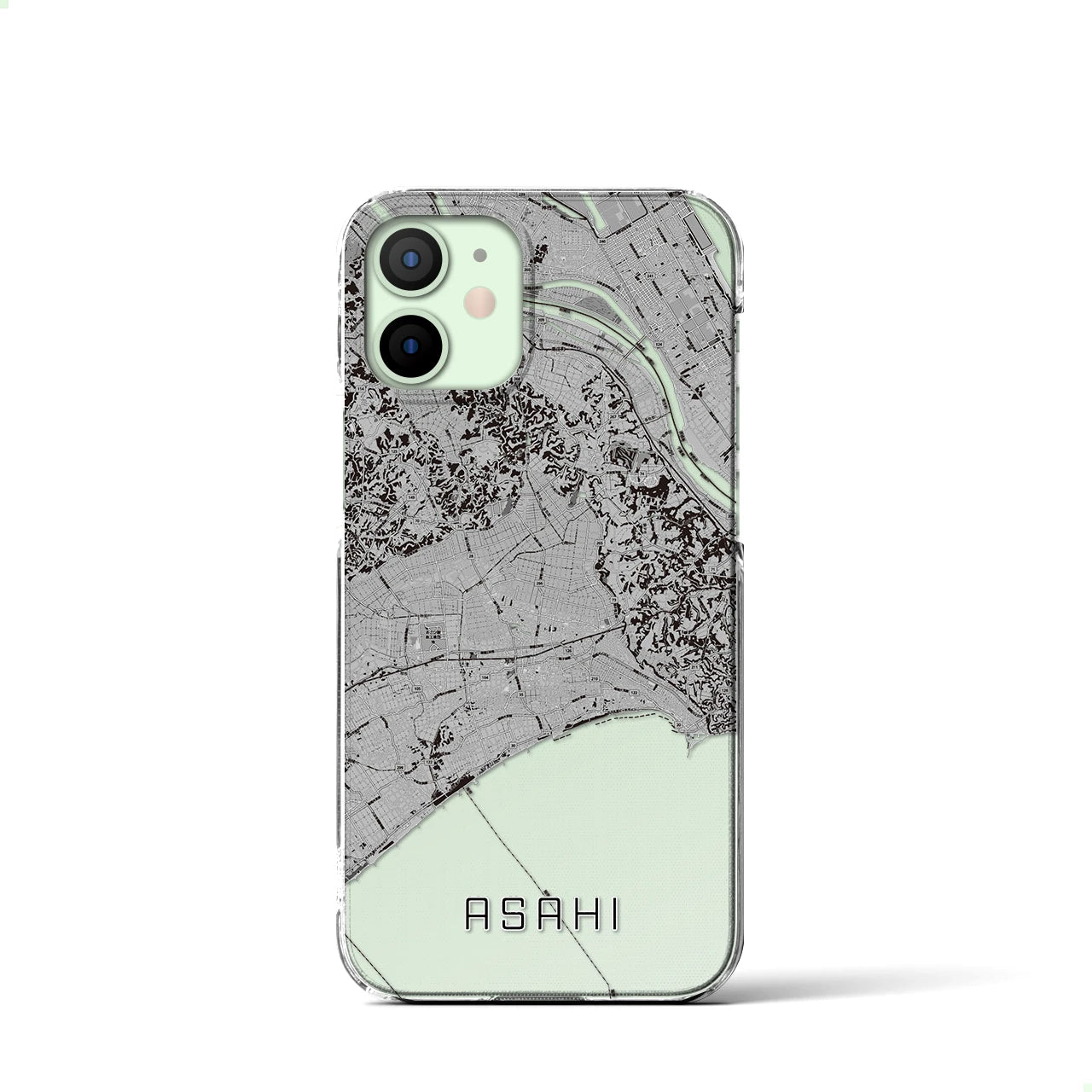 【旭(千葉県)】地図柄iPhoneケース(クリアタイプ)